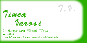 timea varosi business card