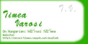 timea varosi business card